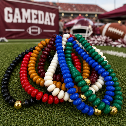 Game Day Candy Beaded Necklaces: Royal Blue